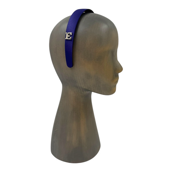 Blue satin headband