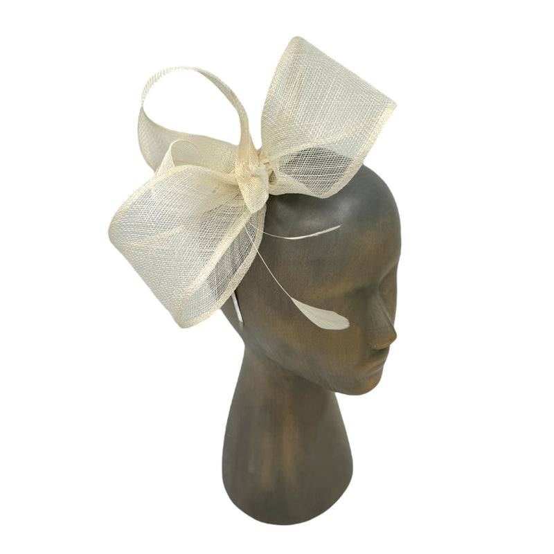 White fascinator