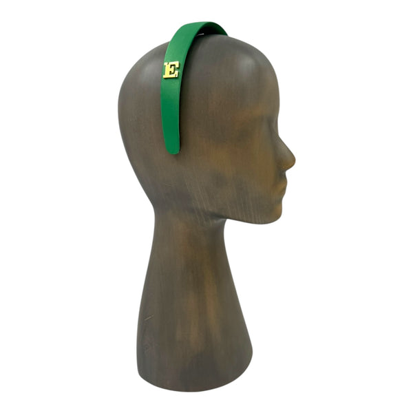 Green satin headband