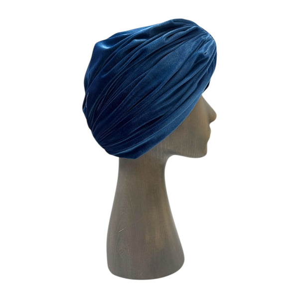 Plavi plišani turban