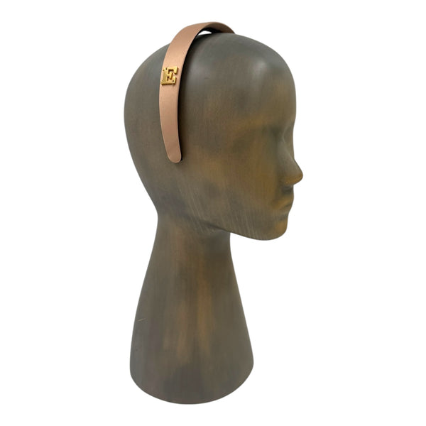 Beige satin headband