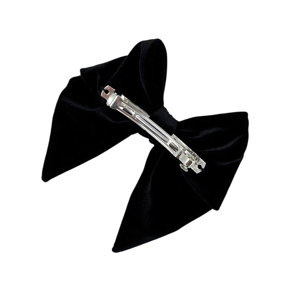 Crossed velvet bow