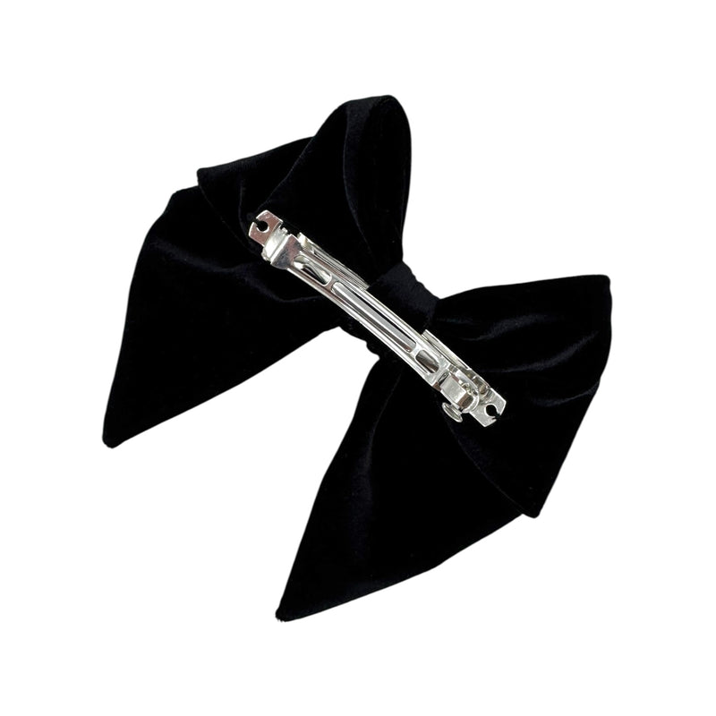 Crossed velvet bow