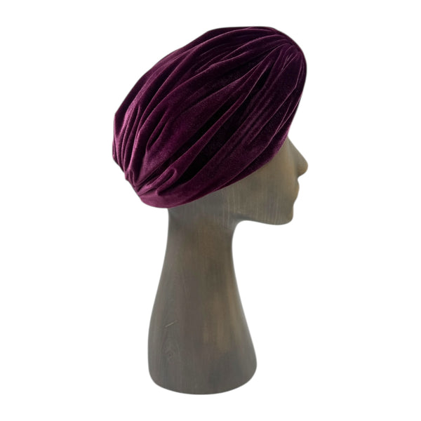 Fuchsia plišani turban