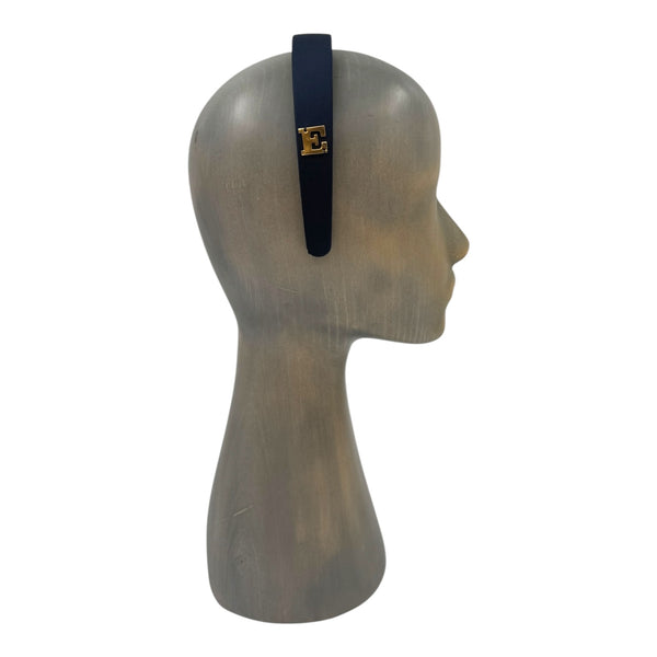 Navy blue satin headband
