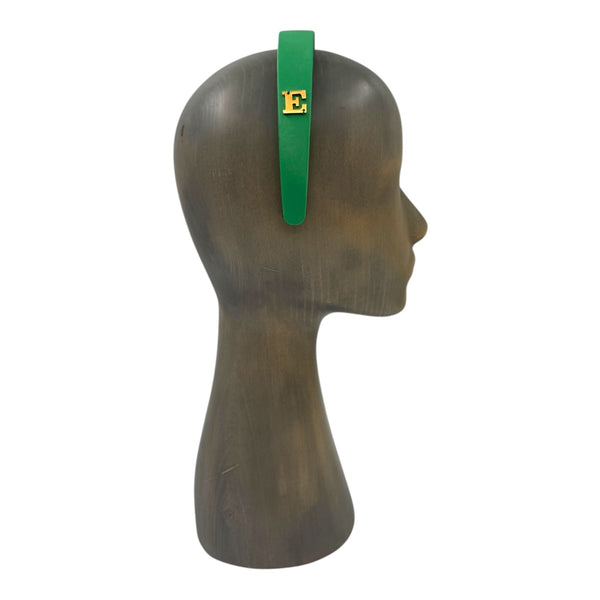 Green satin headband