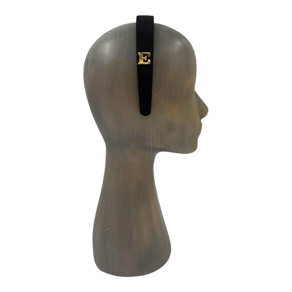 Black satin headband