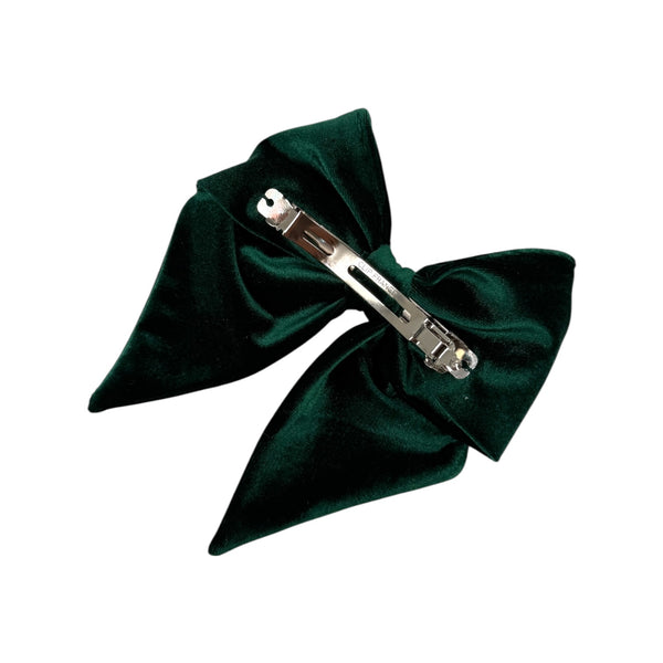 Crossed velvet bow
