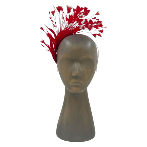 Red Feather fascinator