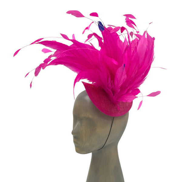 Pink Feather Fascinator