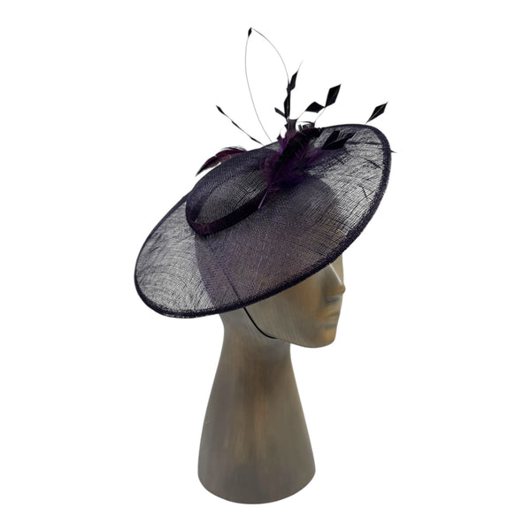 Deep violet Kate Fascinator
