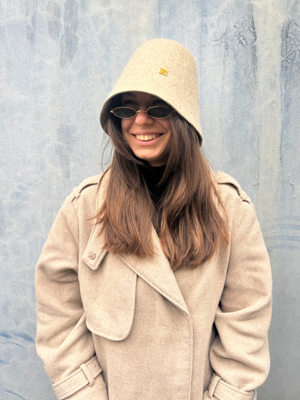 Beige Casual hat
