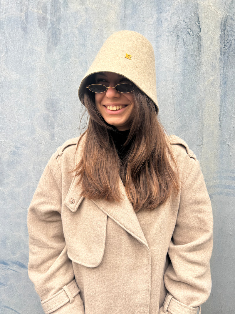 Beige Casual hat