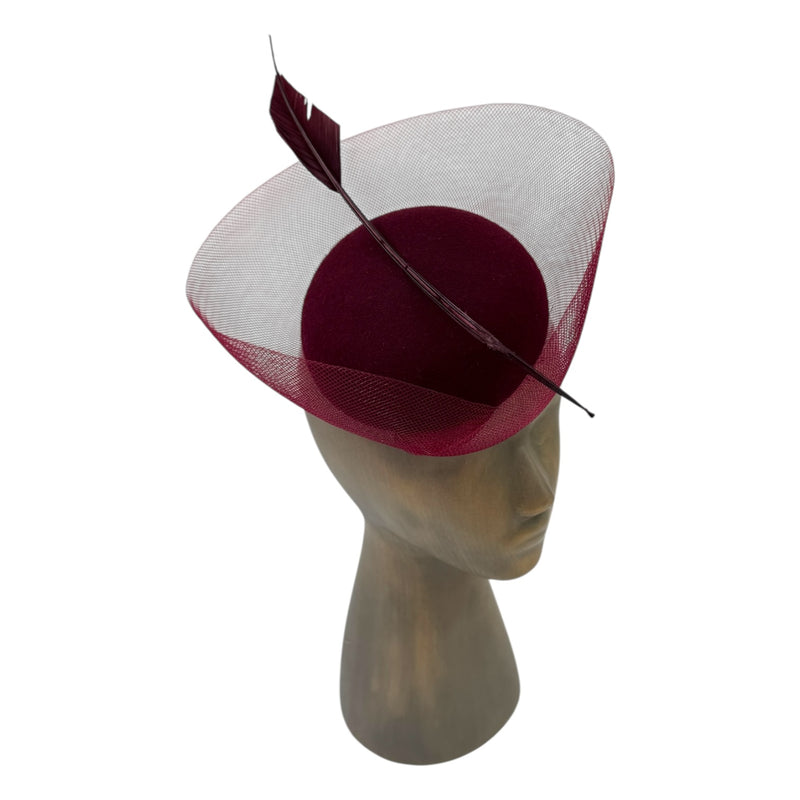 Burgundy Fascinator