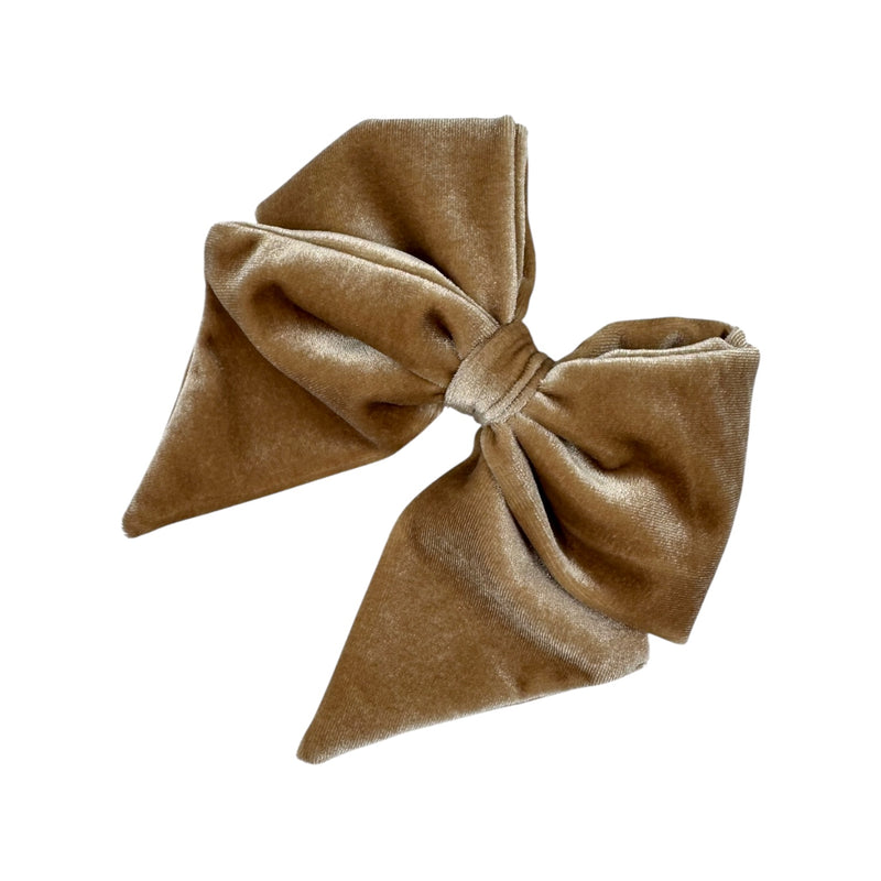 Crossed velvet bow