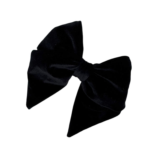 Crossed velvet bow
