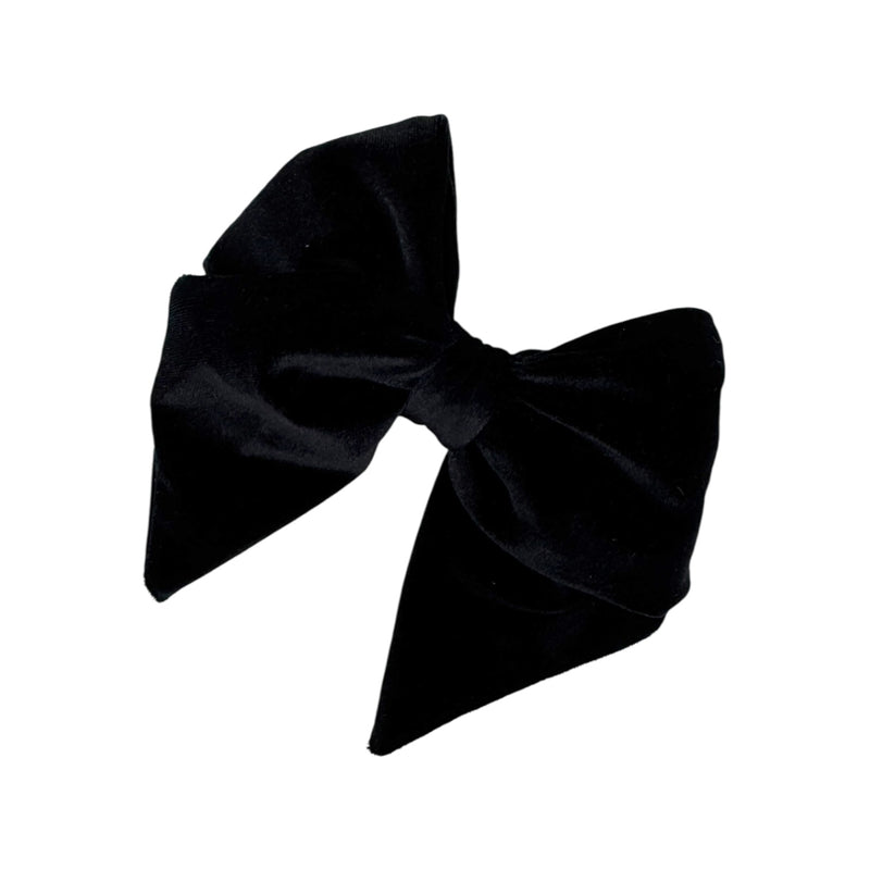 Crossed velvet bow