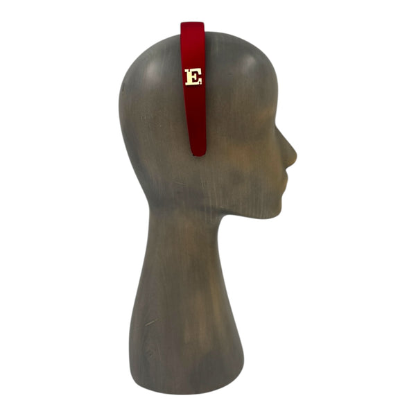 Red satin headband