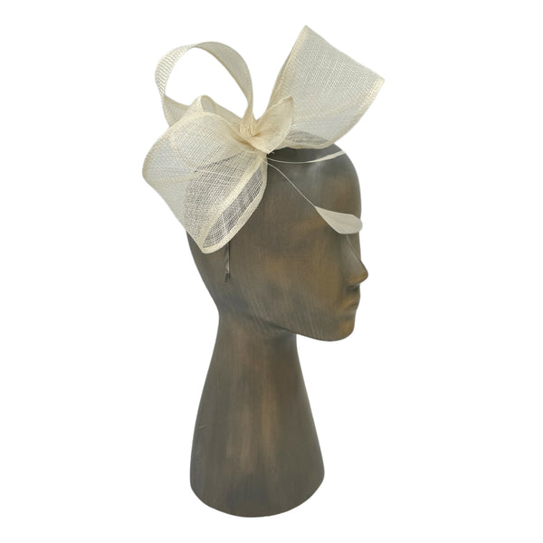 White fascinator