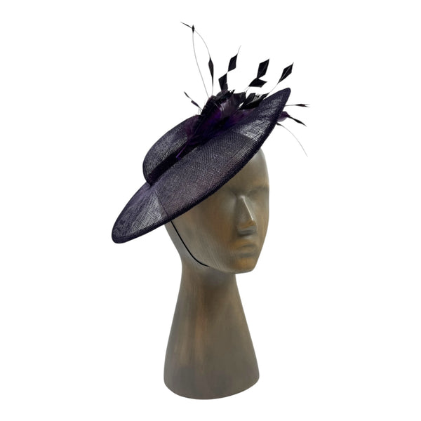 Deep violet Kate Fascinator