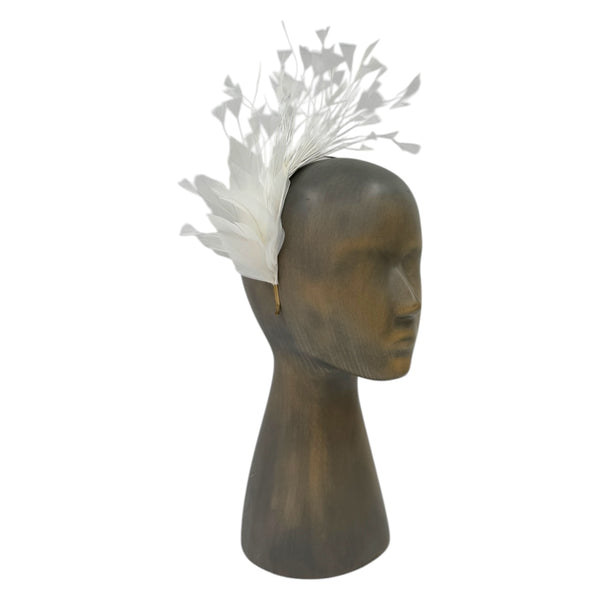 White Feather fascinator