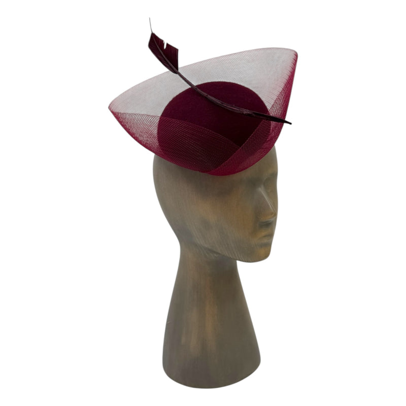Burgundy Fascinator