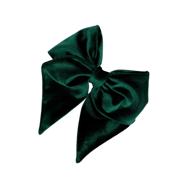 Crossed velvet bow