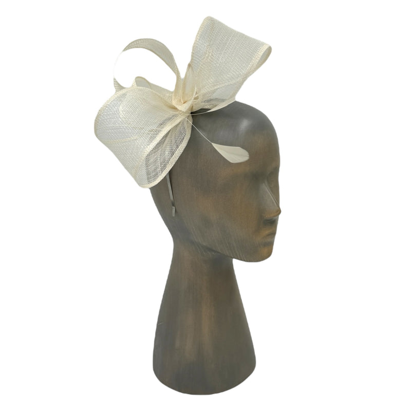 White fascinator