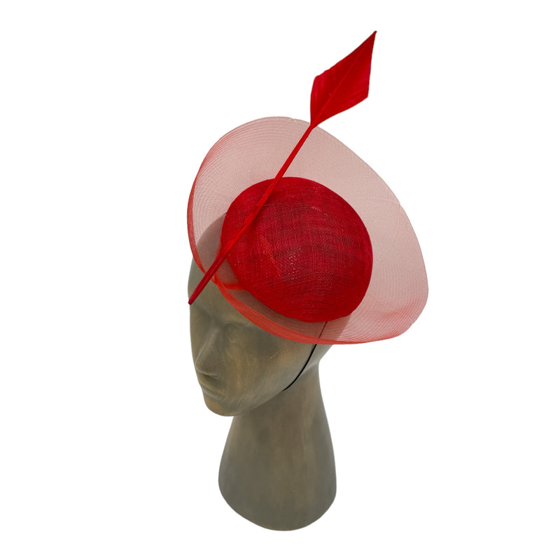 Red Fascinator