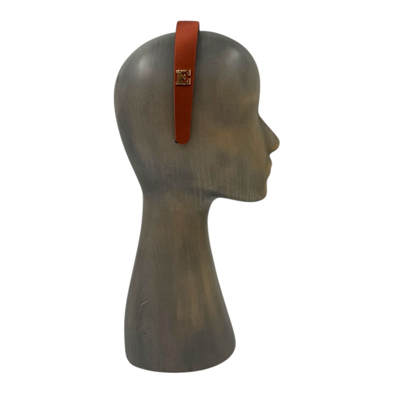 Orange satin headband
