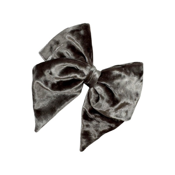 Crossed velvet bow