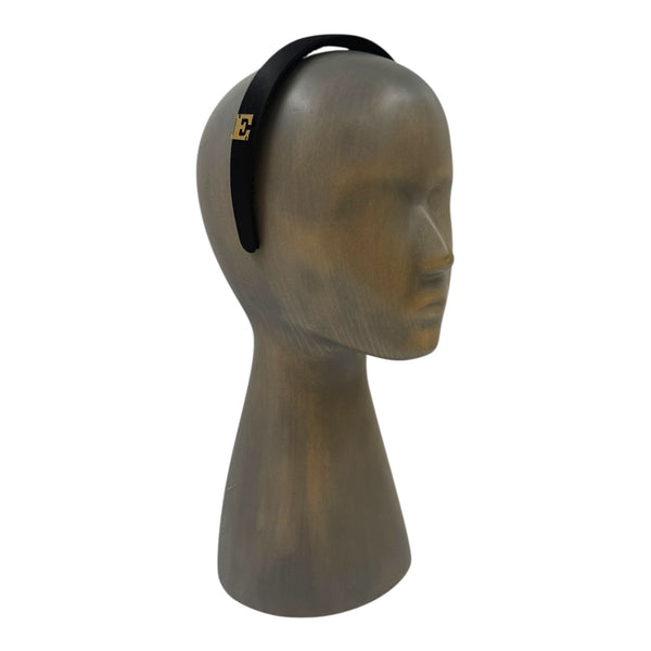 Black satin headband