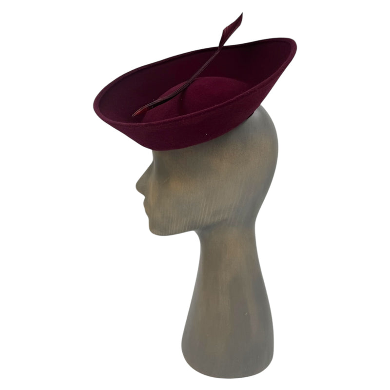 Burgundy Vera Fascinator