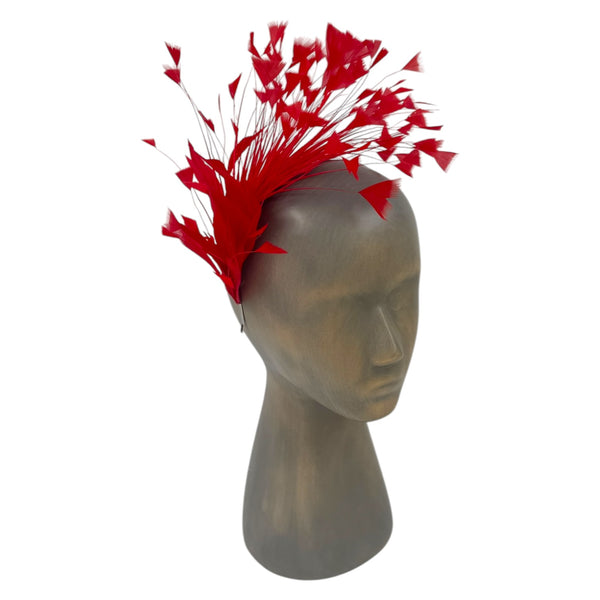 Red Feather fascinator