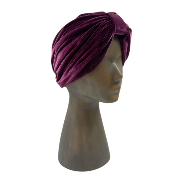 Fuchsia plišani turban