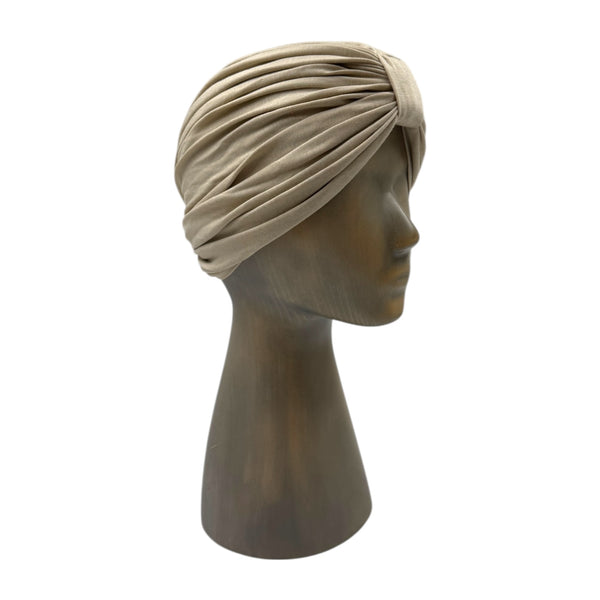 Bež viskozni turban