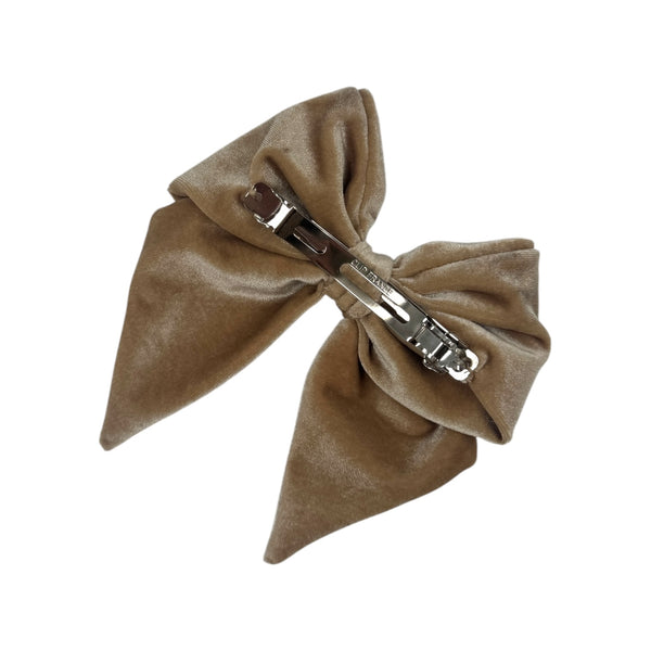 Crossed velvet bow