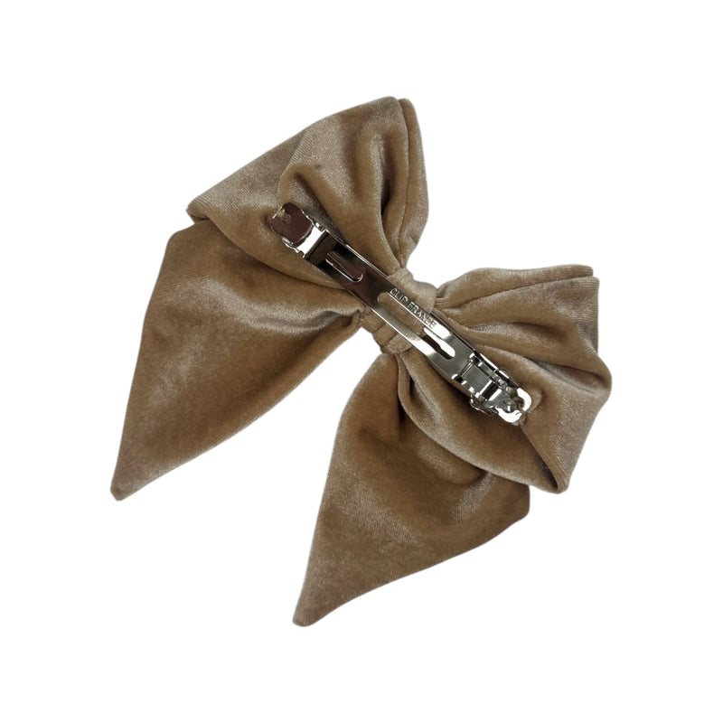 Crossed velvet bow
