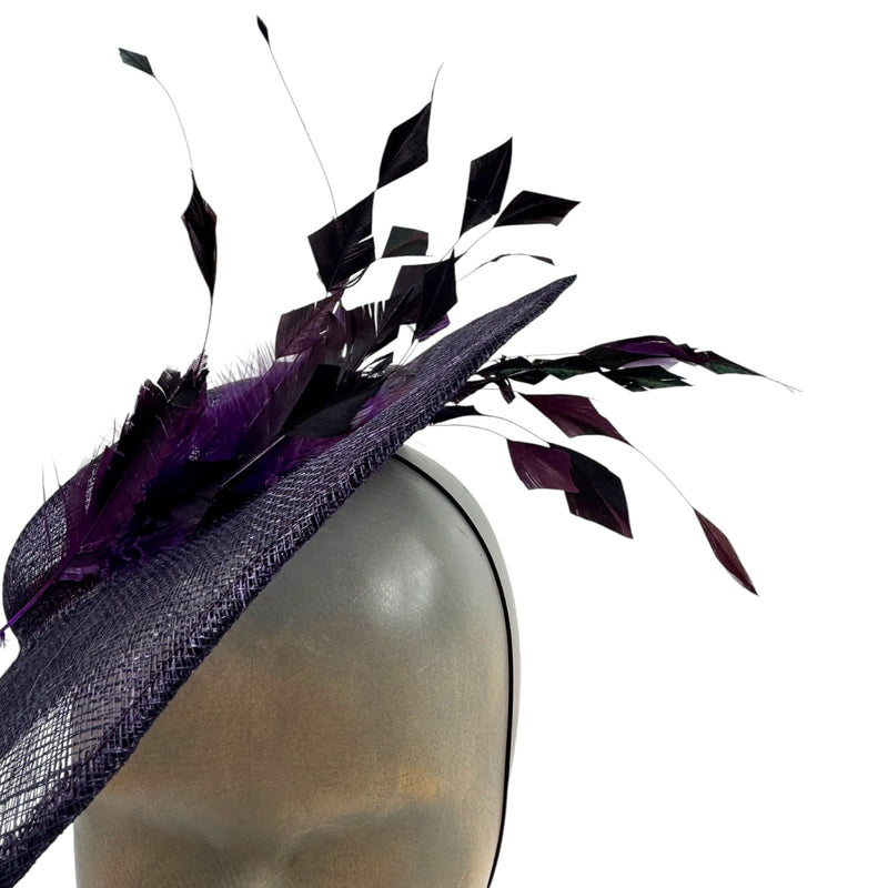 Deep violet Kate Fascinator