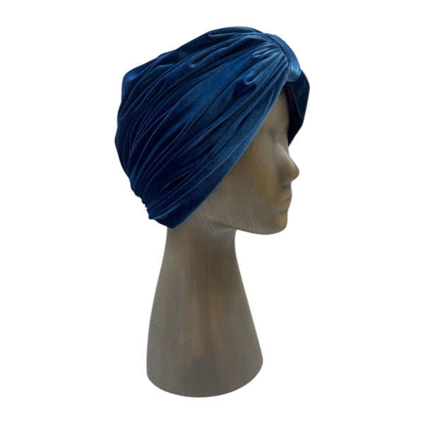 Plavi plišani turban