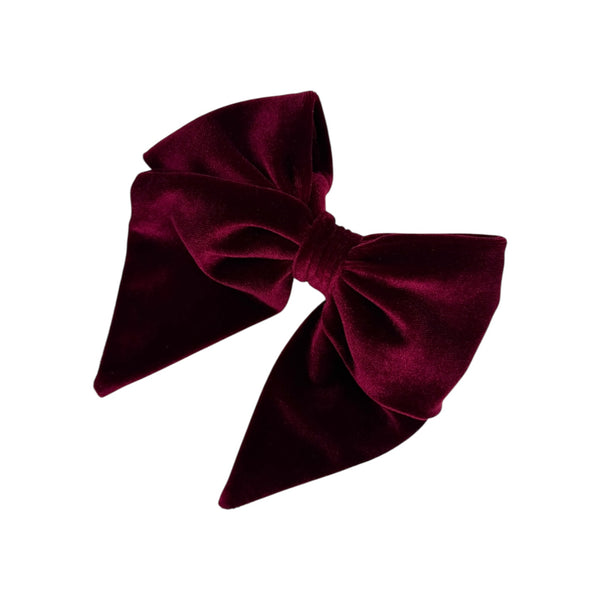 Crossed velvet bow