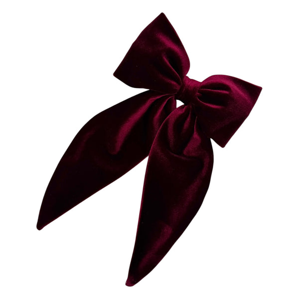 Long velvet bow