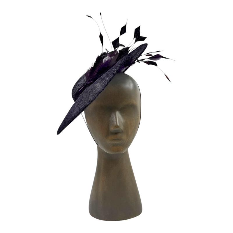 Deep violet Kate Fascinator