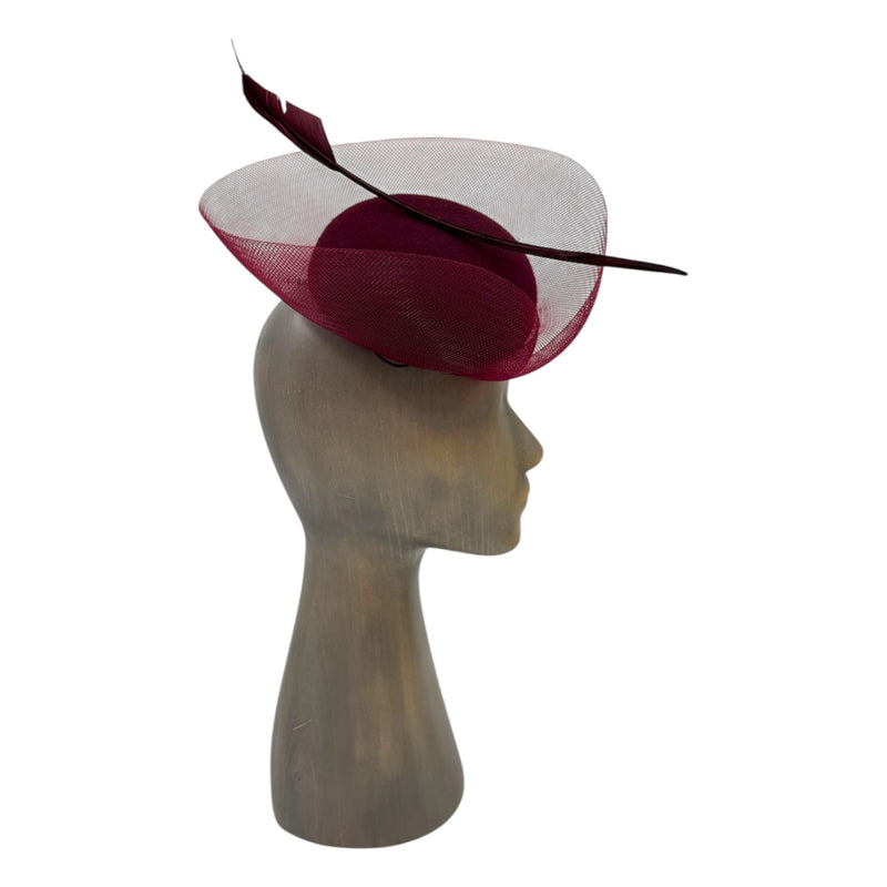 Burgundy Fascinator