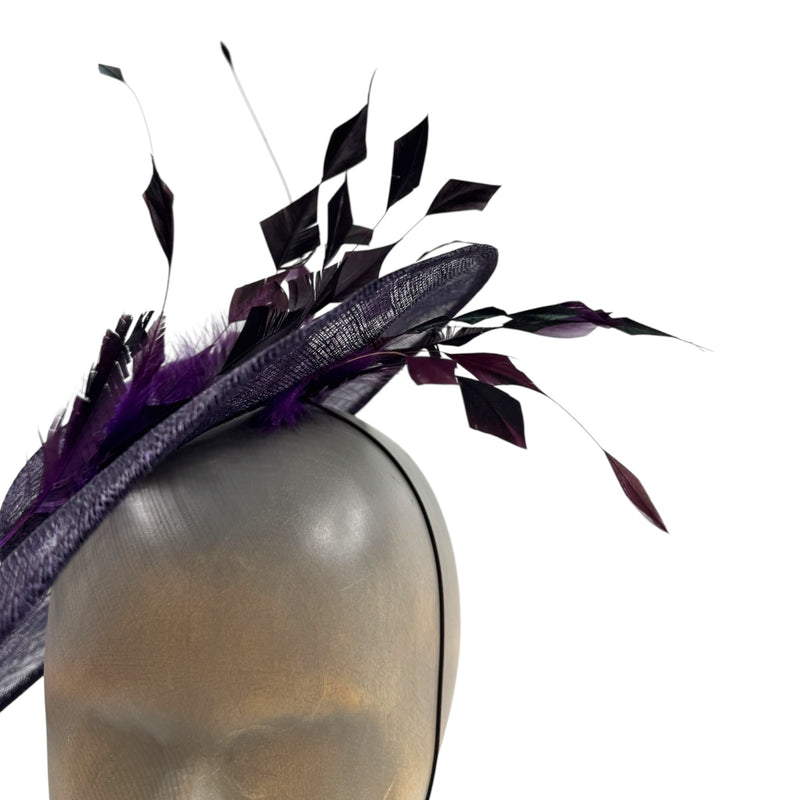 Deep violet Kate Fascinator