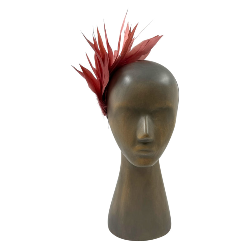 Rose feather fascinator