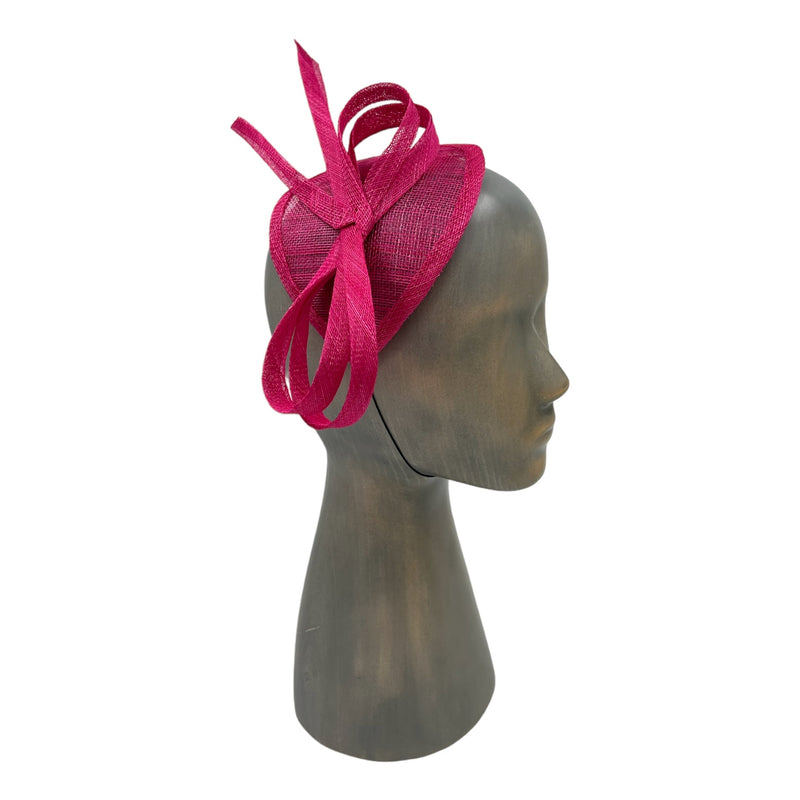 Pink double bow fascinator
