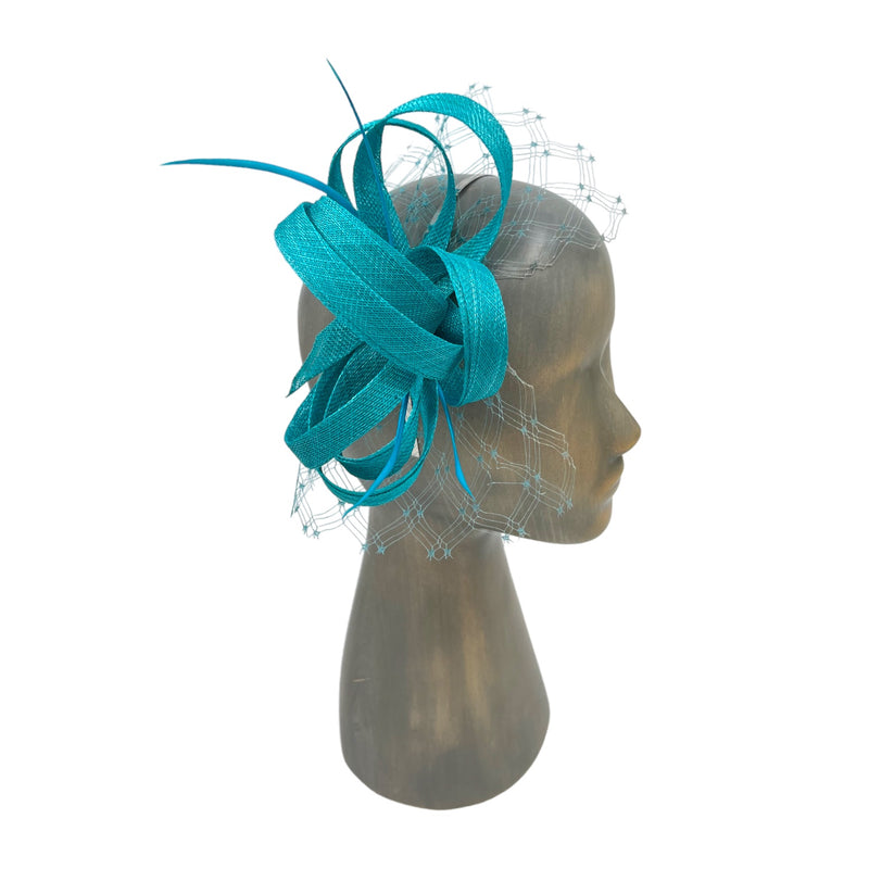 Turquoise fascinator