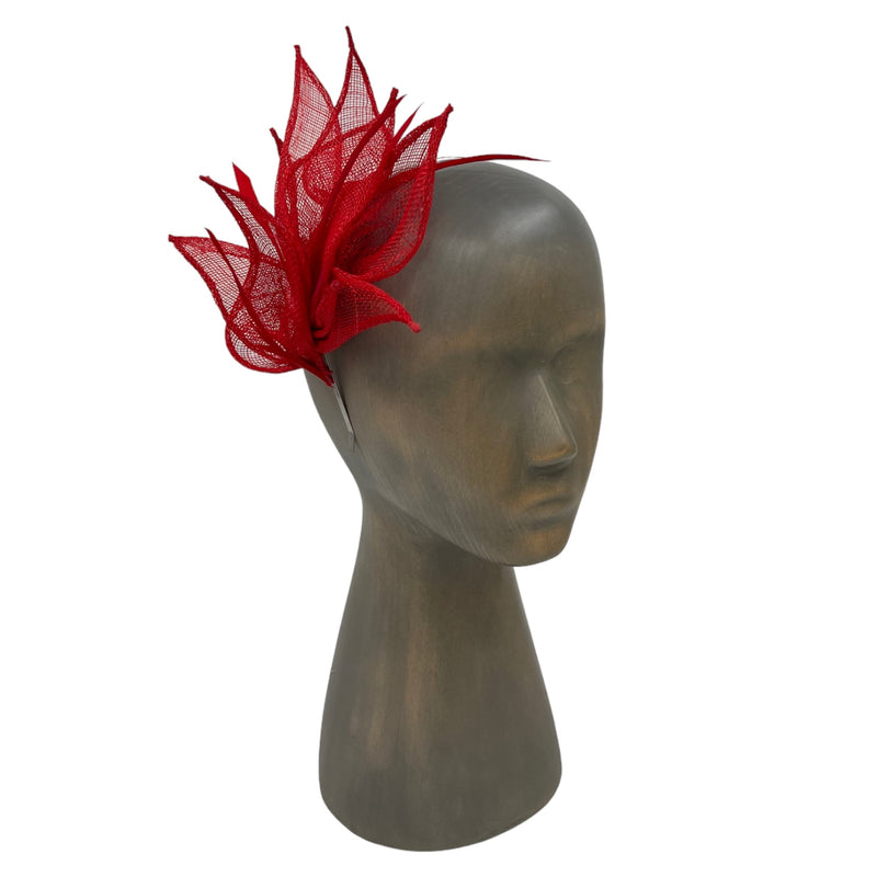 Feather flower fascinator