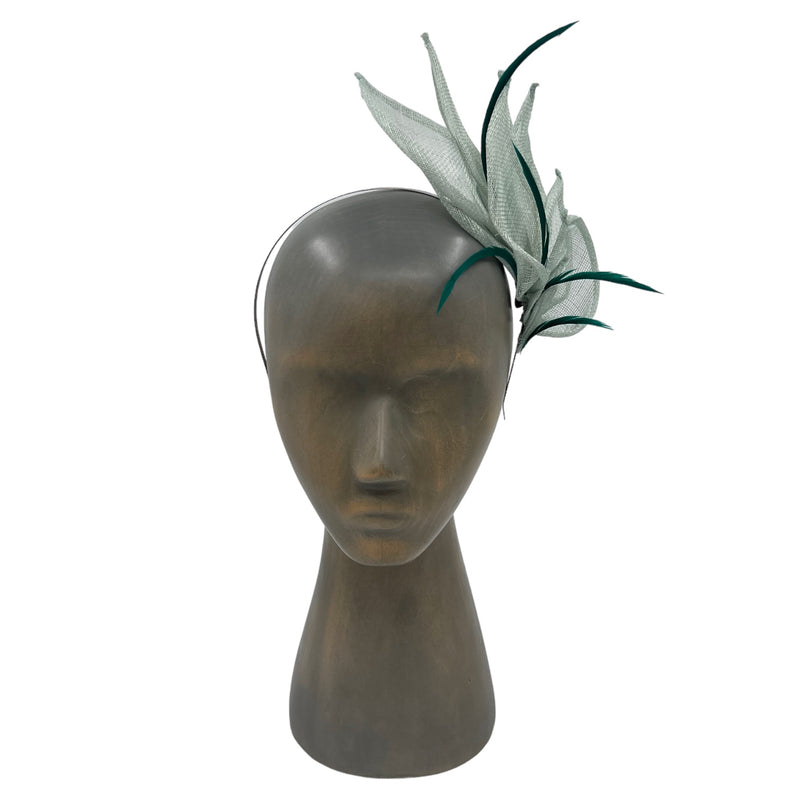 Feather flower fascinator